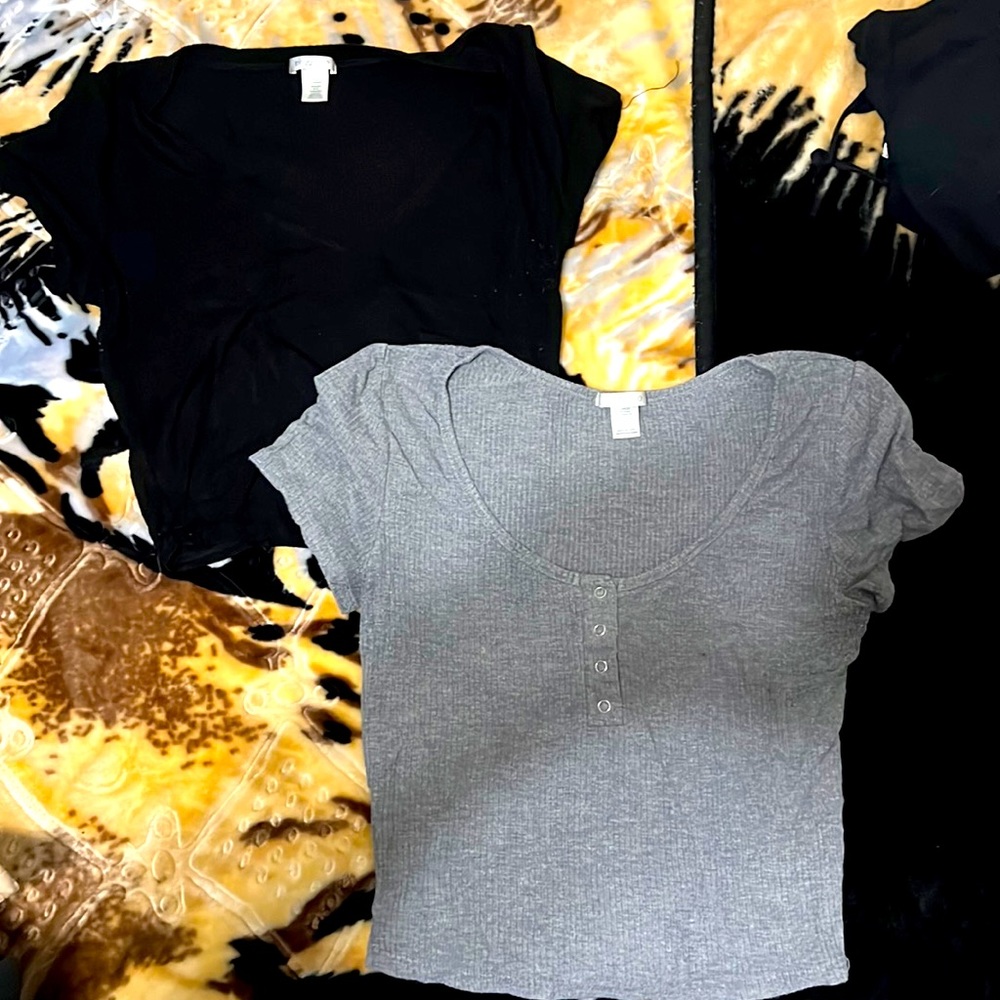 Two cropped tops
